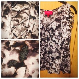 Jennifer Lopez Cold Shoulder Long Sleeve Tee